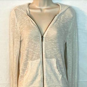 Distressed White Hoodie